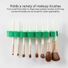 2Pcs Makeup Brushes Drying Rack Leaf Shape Multipurpose Makeup Brush Dryer Holder Stand with Strong Adhesive Makeup Brushes and Tools (Green) view 2