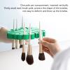 2Pcs Makeup Brushes Drying Rack Leaf Shape Multipurpose Makeup Brush Dryer Holder Stand with Strong Adhesive Makeup Brushes and Tools (Green) view 3