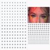 HONGCAUP 2 Sheets Fake Lip Nail Fake Nose Nail Fake Lip Ring Fake Lip Piercing Fake Piercing Ball Fake Belly Button Nail, Self-Adhesive Fake Lip Piercing Gemstone Stickers Silver view 1