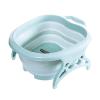 Bieqiair Portable Foot Basin Collapsible Foot Washing Basin Foot Spa Bucket Pedicure Bath Soaking Tub Travel Foldable Wash Basin(Sky Blue)