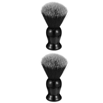 Beatifufu 2pcs Double Nylon Yarn Beard Brush for Men Soft and Comfortable Grooming Tool for Shaving and Facial Care for Personal Care Supplies and