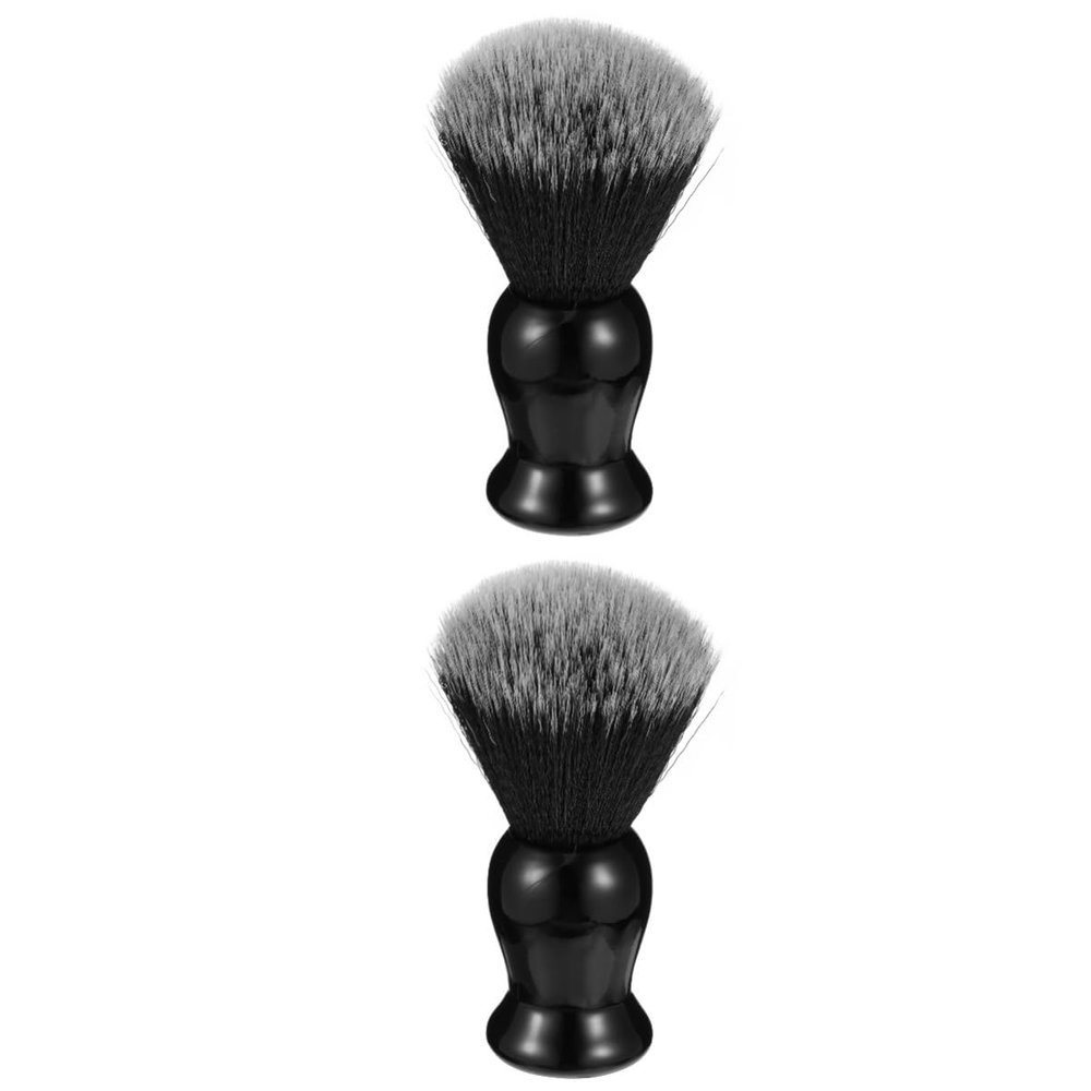 Beatifufu 2pcs Double Nylon Yarn Beard Brush for Men Soft and Comfortable Grooming Tool for Shaving and Facial Care for Personal Care Supplies and