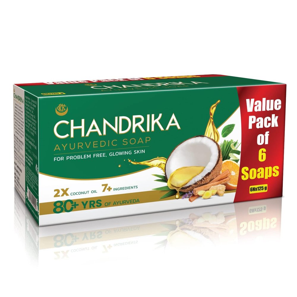 Ayurvedic Soap| Handmade Soap for Naturally Radiant Skin| for All Skin Types| 125g (Pack of 6)