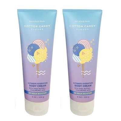 2 COTTON CANDY CLOUDS cream Ultimate Hydration Bath Body Cream 8 fl oz