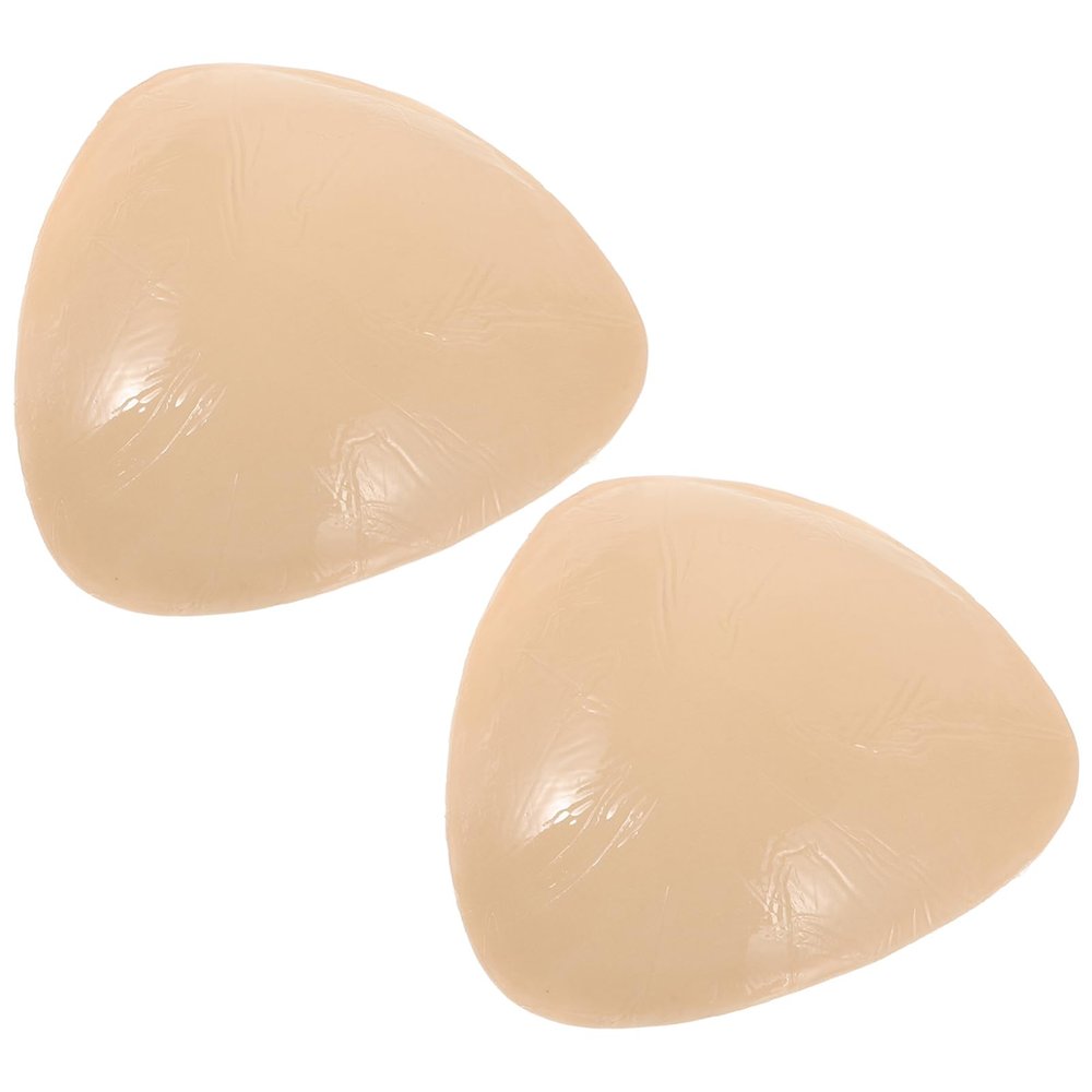 WRITWAA 2pcs Silicone Breast Patch Reusable Adhesive Soft and Comfortable for Women Chest Pads Invisible Chest Pads