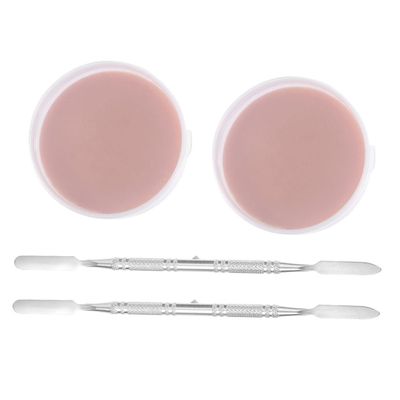 FOMIYES 2pcs Realistic Fake Scar Makeup Wax Bruise Wheel Makeup Wax Spatulas Special Effects Skin Kit for Halloween Parties and Artists