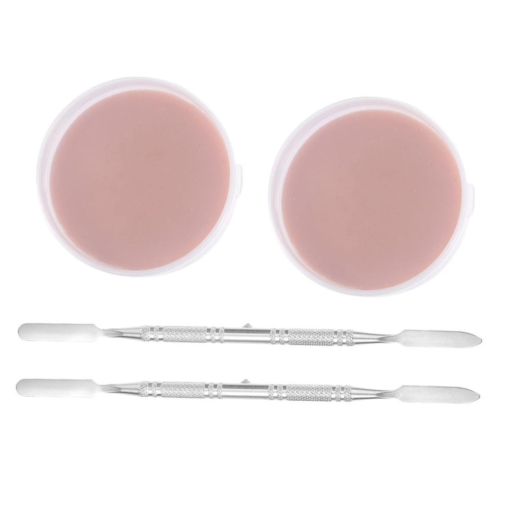 FOMIYES 2pcs Realistic Fake Scar Makeup Wax Bruise Wheel Makeup Wax Spatulas Special Effects Skin Kit for Halloween Parties and Artists