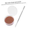 FOMIYES 2pcs Realistic Fake Scar Makeup Wax Bruise Wheel Makeup Wax Spatulas Special Effects Skin Kit for Halloween Parties and Artists view 4