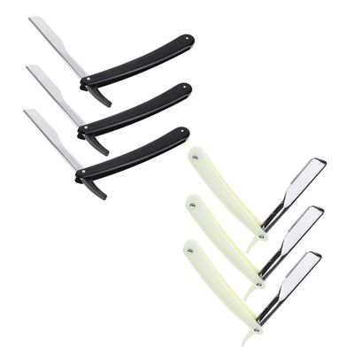 minkissy 6pcs Barber Razor Stand Holder for Manual Shaver Vintage Razor Holder for Men Beard Guide Shaping Tool