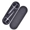 FOMIYES 2pcs Male Eyebrow Grooming Scissors Trimmer Precision Stainless Steel Safety Hair Cutting Tool Nose Brow Shaping Kit view 1