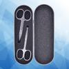 FOMIYES 2pcs Male Eyebrow Grooming Scissors Trimmer Precision Stainless Steel Safety Hair Cutting Tool Nose Brow Shaping Kit view 3