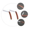 NOLITOY 2pcs Men Razor Vintage Style Shaving Cutters Wooden Handle Beard Shaver Head Shaver Eyebrow Trimmer view 4