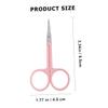 Baluue 2pcs Stainless Steel Eyebrow Scissors Practical Eyebrow Trimmers for Travel Home Use Lightweight Portable Beauty Tools for Beard Eyelash Care view 2