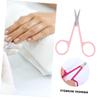 Baluue 2pcs Stainless Steel Eyebrow Scissors Practical Eyebrow Trimmers for Travel Home Use Lightweight Portable Beauty Tools for Beard Eyelash Care view 3
