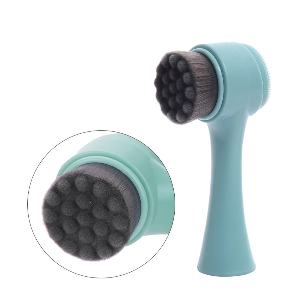 Baluue Manual Face Cleansing Brush Long Handle Facial Brush Skin Cleansing Tool Random Color