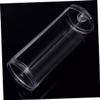 minkissy Acrylic Cotton Swab Box with Lid, round Large Capacity Portable view 3