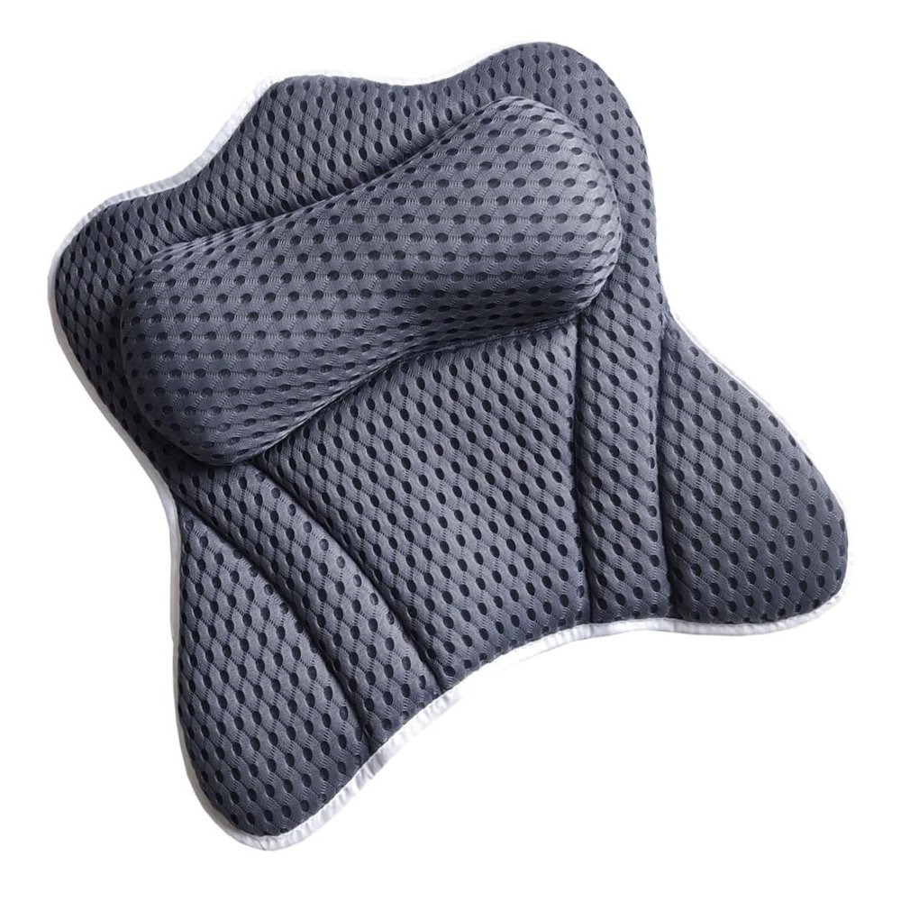 Didiseaon Bathtub Pillow Suction Cups for Comfortable Neck Support Ergonomic Bath Rest for Spa and Soaking Tub Breathable and Quick-Dry Design for Relaxing Bathing Experience