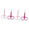 Baluue 4pcs Stainless Steel Eyebrow Scissors and Trimmers for Precise Eyebrow Grooming Comfortable Grip Handle Beauty Tool for Eyelash and Brow Makeup view 1