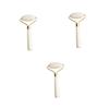 FOMIYES 3 Pcs Single Head Jade Roller Facial Massage Tool Face Shaping Massager Alloy Handle Portable view 1