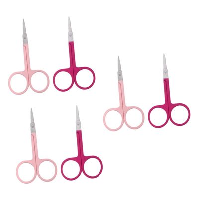 FRCOLOR 6pcs Eyebrow Scissors Trimmer for Home Salon Use Design for Precise Grooming of Brows and Nose Hair for Travel and Daily Care