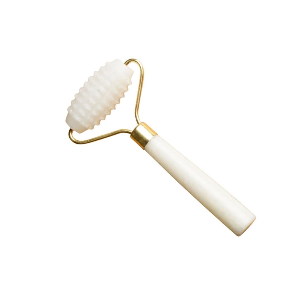 FRCOLOR Jade Guasha Facial Roller for Face Gua Sha Face Massager Portable Beauty Tool
