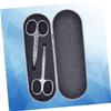 FRCOLOR 2pcs Stainless Steel Eyebrow Trimmer for Men Nose Hair Scissors Safety Hair Trimmer Kit Precision Blades view 3