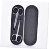 FRCOLOR 2pcs Stainless Steel Eyebrow Trimmer for Men Nose Hair Scissors Safety Hair Trimmer Kit Precision Blades view 4