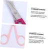 FOMIYES 6pcs Professional Men Eyebrow Trimmer Stainless Steel Hair Comb Scissors for Brows Straight Tip Grooming Tool view 2