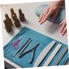 FOMIYES 6pcs Professional Men Eyebrow Trimmer Stainless Steel Hair Comb Scissors for Brows Straight Tip Grooming Tool view 3