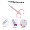 FOMIYES 6pcs Professional Men Eyebrow Trimmer Stainless Steel Hair Comb Scissors for Brows Straight Tip Grooming Tool view 4