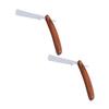 Didiseaon Manual Beard Trimmer Razor with Wooden Handle 2-Piece Set for Close Shaving Traditional Shaver for Men for Personal Grooming view 1
