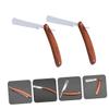 Didiseaon Manual Beard Trimmer Razor with Wooden Handle 2-Piece Set for Close Shaving Traditional Shaver for Men for Personal Grooming view 3