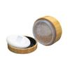 Baluue 30ml Wooden Makeup Powder Jar Bamboo Powder Puff Case Lids for Daily Use view 1
