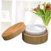 Baluue 30ml Wooden Makeup Powder Jar Bamboo Powder Puff Case Lids for Daily Use view 2