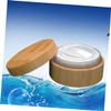 Baluue 30ml Wooden Makeup Powder Jar Bamboo Powder Puff Case Lids for Daily Use view 4