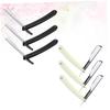 Didiseaon 6pcs Manual Beard Shaver for Men Safe Hair Salon Razor Holder White Black No Cutting Tool for Precise Grooming and Eyebrow Shaving view 2
