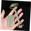 Baluue Jade Facial Scraping Plate and Roller Set Care Tool for Facial Massage and Relaxation for and Wellness Routine view 4