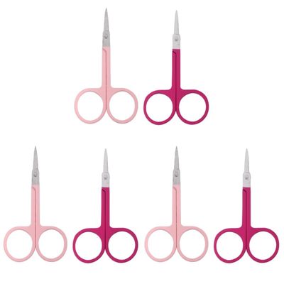 Baluue 6pcs Stainless Steel Eyebrow Trimmers Scissors Portable Eyebrow Makeup Tool for Precise Shaping and Grooming for Personal Care and Beauty Routine