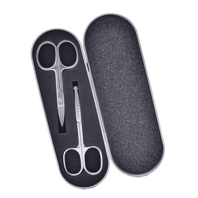 Didiseaon 2pcs Stainless Steel Eyebrow Nose Hair Scissors Set Precision Trimmer with Rounded Tips for Safe Grooming Men and Women Personal Care