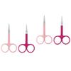 minkissy 4pcs Stainless Steel Eyebrow Scissors and Trimmers Portable Beauty Tool for Eyebrow Beard and Eyelash Grooming Easy to Use and Convenient for Travel view 1