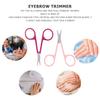 minkissy 4pcs Stainless Steel Eyebrow Scissors and Trimmers Portable Beauty Tool for Eyebrow Beard and Eyelash Grooming Easy to Use and Convenient for Travel view 2