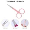 minkissy 4pcs Stainless Steel Eyebrow Scissors and Trimmers Portable Beauty Tool for Eyebrow Beard and Eyelash Grooming Easy to Use and Convenient for Travel view 3