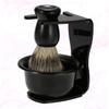 FRCOLOR Ganized Shaving Stand Set Shave Brush Kits Acrylic Stand Bowl for Gentle Shaving view 3