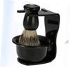 FRCOLOR Ganized Shaving Stand Set Shave Brush Kits Acrylic Stand Bowl for Gentle Shaving view 4