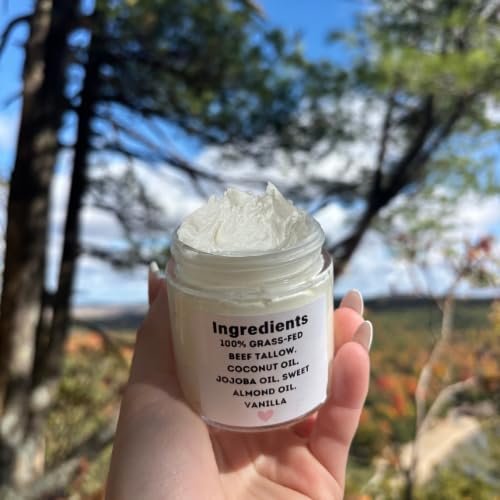 Compassionate Carnivore 100% Natural, Handmade, Grass-Fed Whipped Vanilla Body Butter 4oz