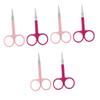 Didiseaon 6pcs Stainless Steel Eyebrow Trimmers Curved Scissors Tool for Eyebrow Grooming and Facial Hair Removal Lightweight and Easy to Use for Home Travel view 1