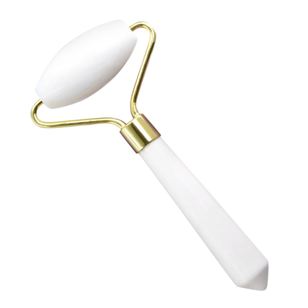 Didiseaon 1pc Natural White Jade Facial Massager Gua Tool for Face Neck Skin Care Massage Roller Beauty Tool for Redness Puffiness Relief