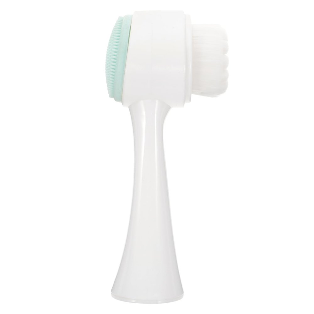 FRCOLOR Double-Sided Facial Brush for Deep Cleansing Multifunctional Face Cleaning Tool for Blackhead and Pore Removal Comfortable Skin-Friendly Material for Daily Use