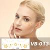 10 Pcs Glitter Freckles Face Tattoo Gold Stars Designs Temporary Tattoos | Holiday Freckle Makeup Patches Waterproof Faux Freckles Face Glitter Tattoos for Women Eye Face Accessories view 4