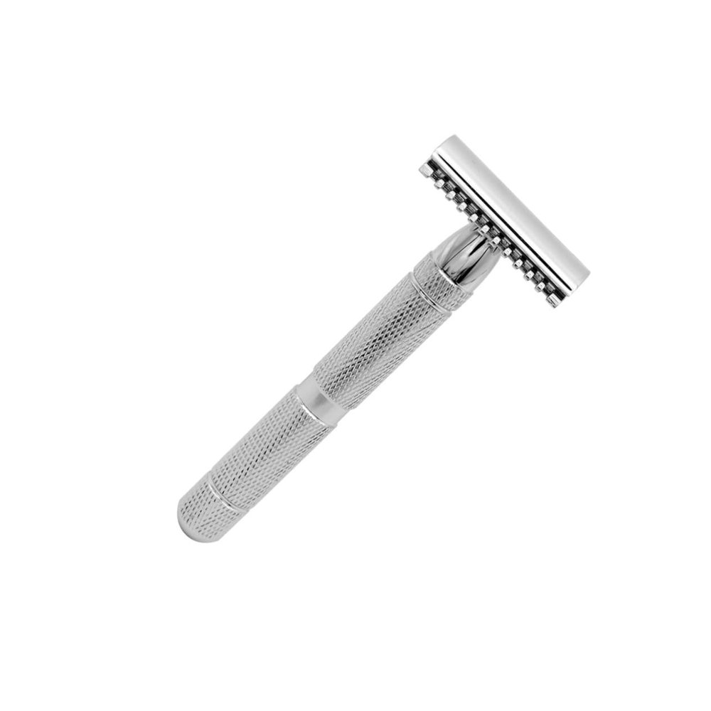 FRCOLOR Stainless Steel Safety Razor for Men Sensitive Skin Shaving Razor Double Edge Blade